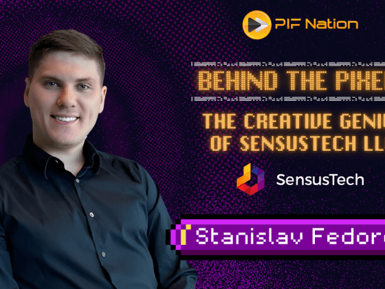 Banner of Behind The Pixels featuring Sensustech LLC's founder, Stanislav Fedorov