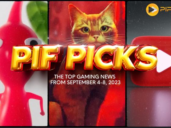 Pikmin Finder, Stray Cat, and Youtube icons behind the PIF Picks text