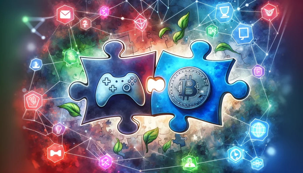 game development and ICO funding as two puzzle pieces coming together